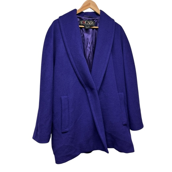 Escada New Wool & Alpaca Lux Purple Coat 36 - Picture 2 of 8